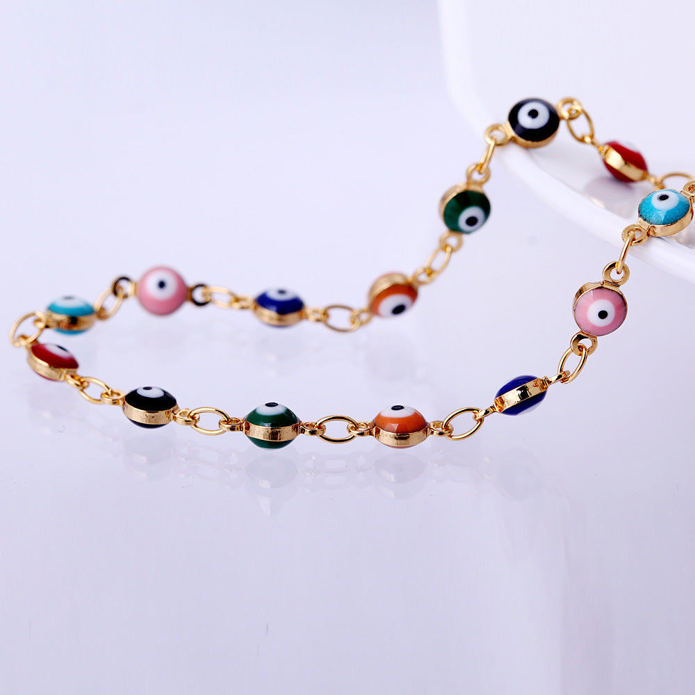 Retro eyes eyeball infinity bracelet