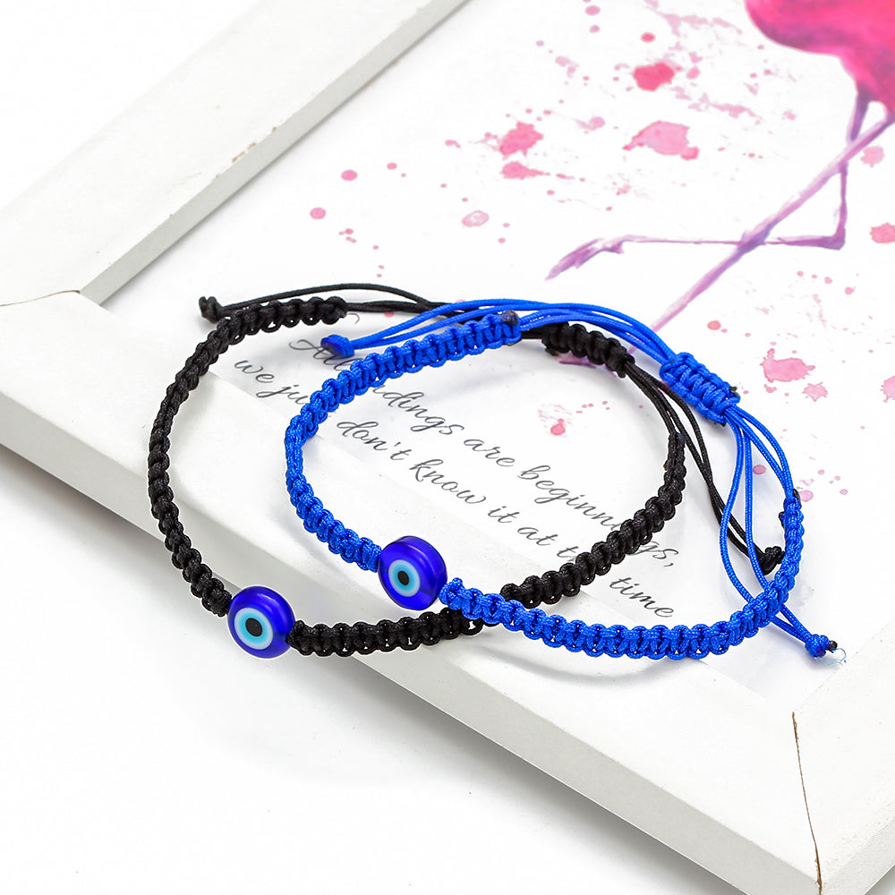 Evil Eye Braided Adjustable Bracelet