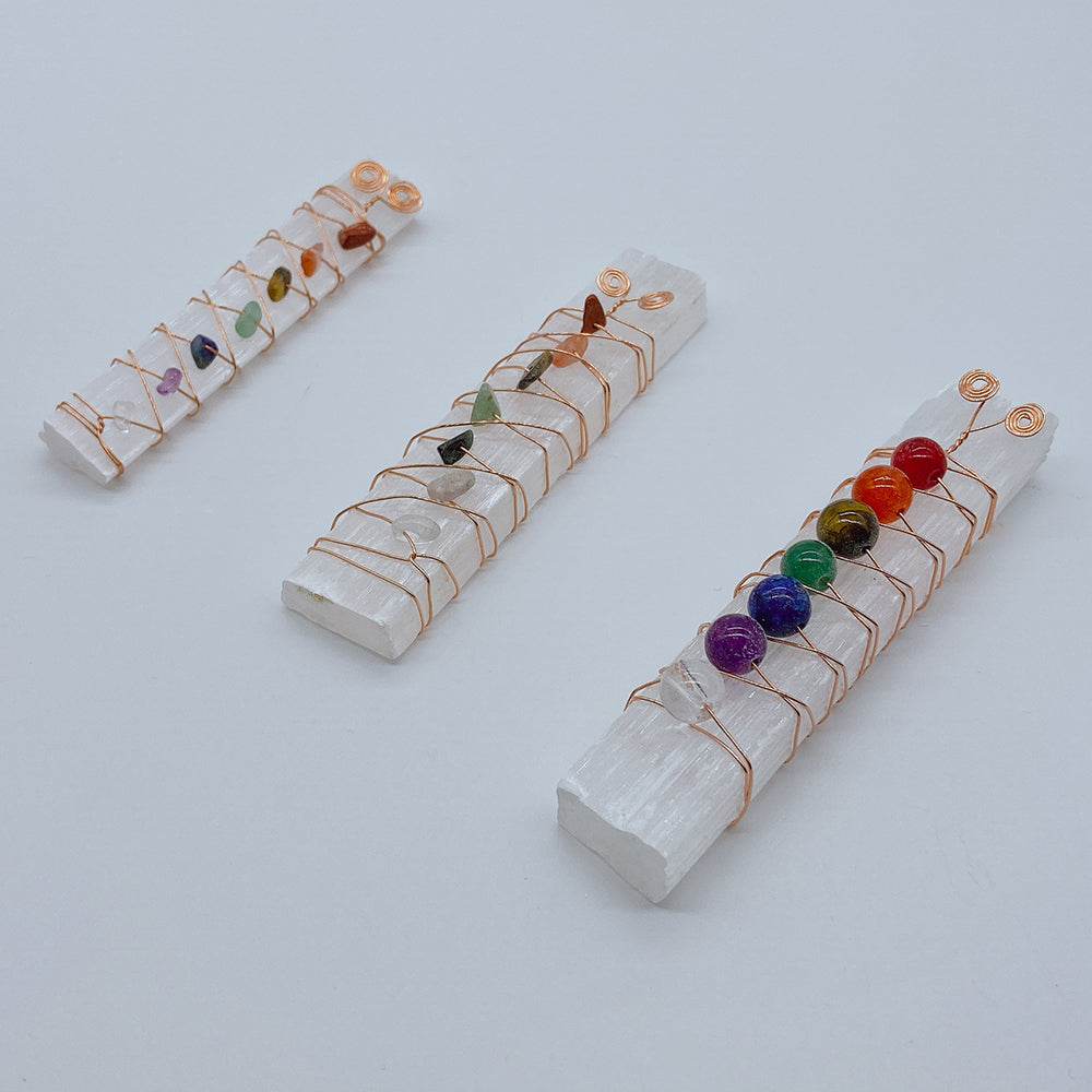 Chakra Wand - Wrapped Selenite