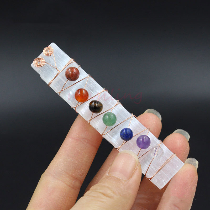 Chakra Wand - Wrapped Selenite