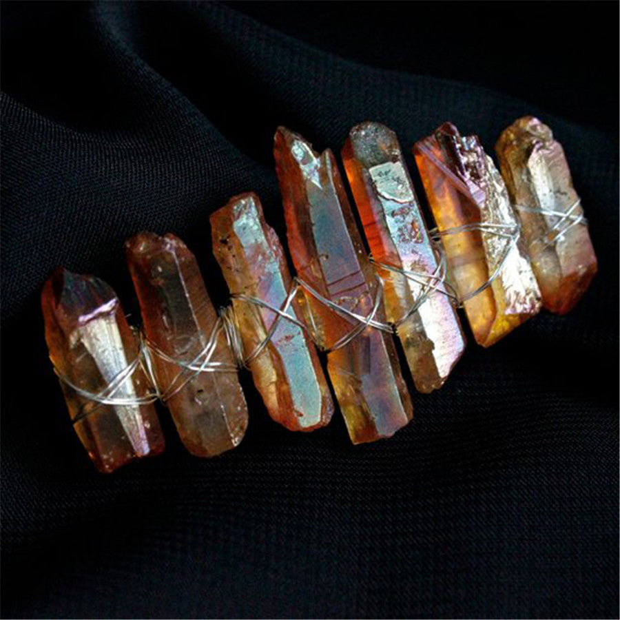 Aura Quartz Gemstone Hair ClipI