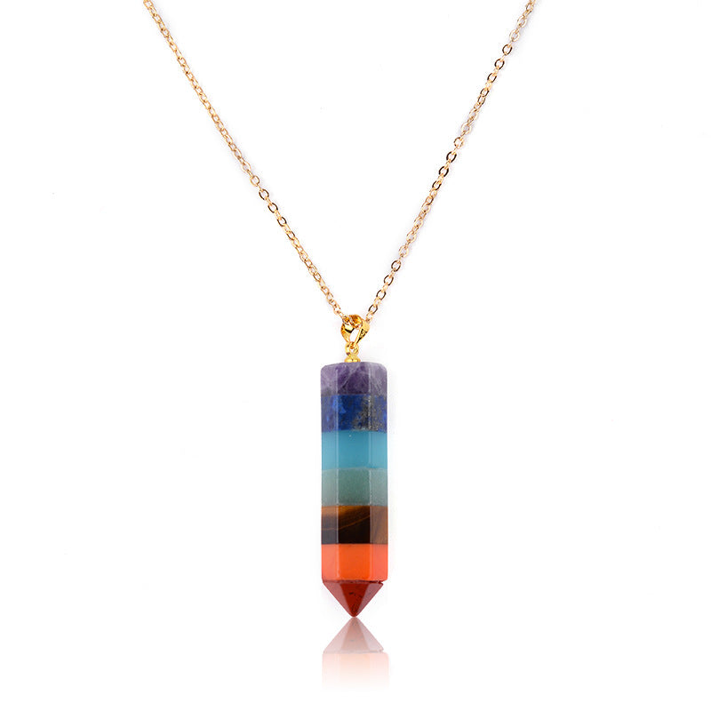 Seven Chakra Crystal Pendant