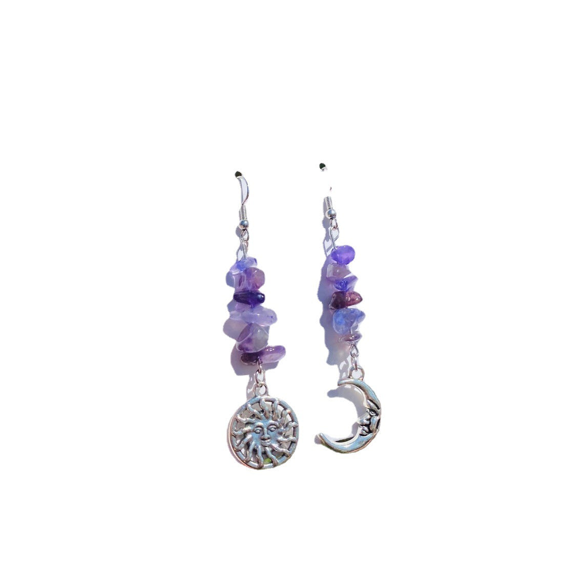 Sun And Moon Hippie Jewelry Crystal Earrings