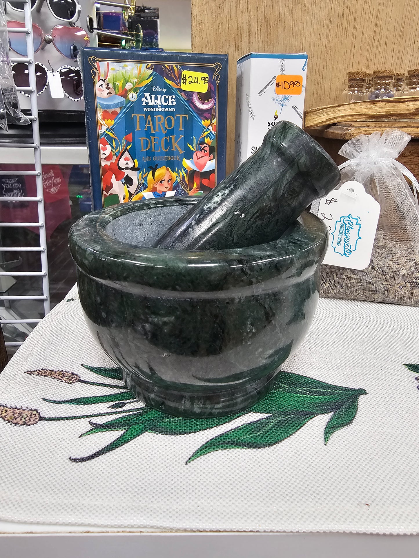 Green Stone Mortar & Pestle