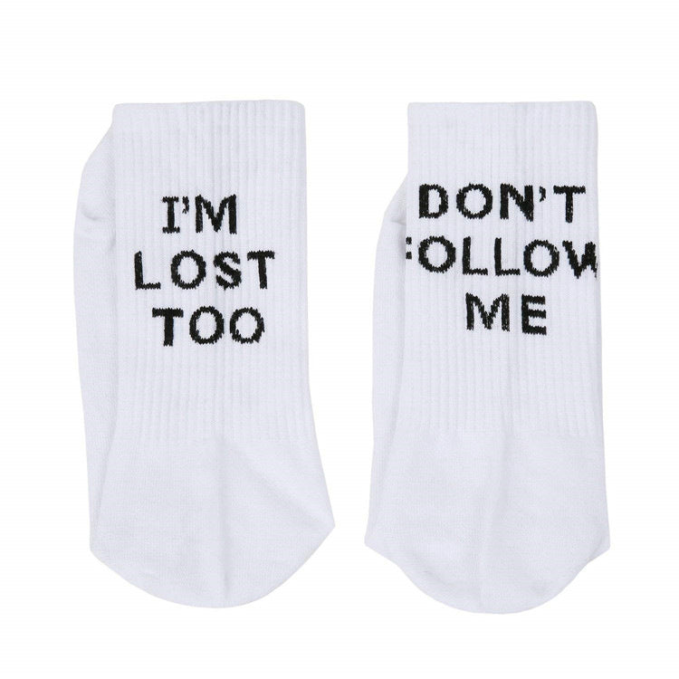 English alphabet socks ins tide socks