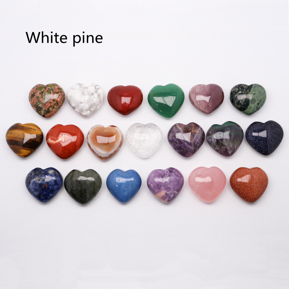 Small Crystal Gemstone Heart - Pocket Stone