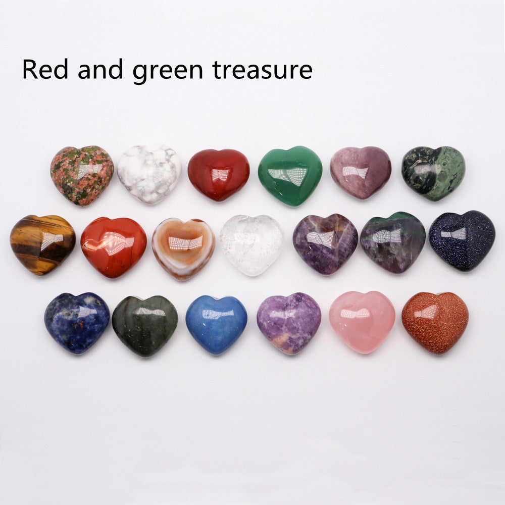 Small Crystal Gemstone Heart - Pocket Stone