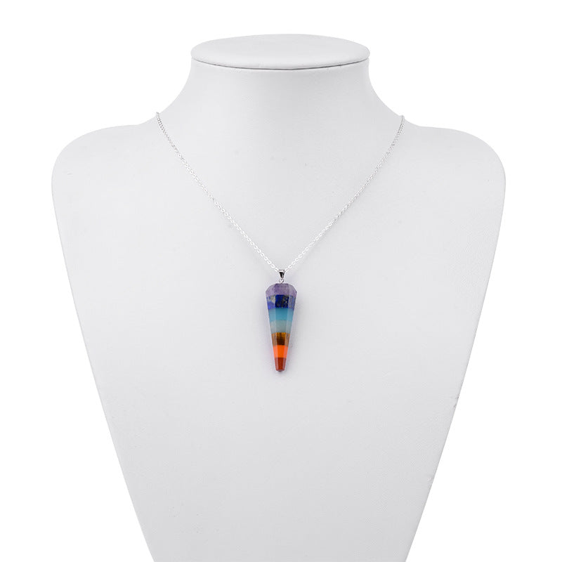 Seven Chakra Crystal Pendant