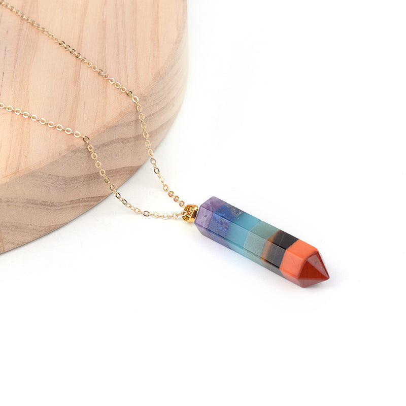 Seven Chakra Crystal Pendant