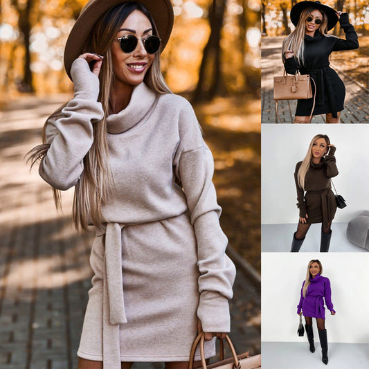 Belted Sweater Dress