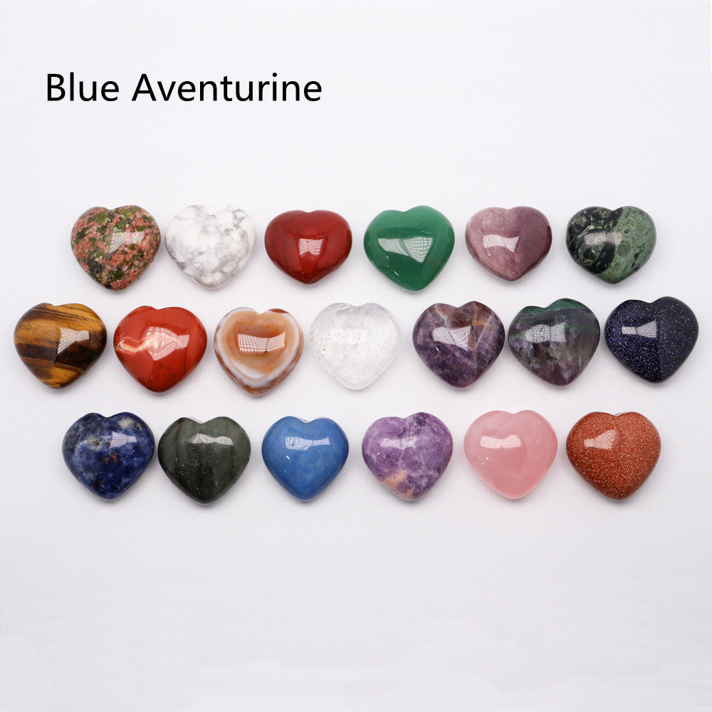 Small Crystal Gemstone Heart - Pocket Stone