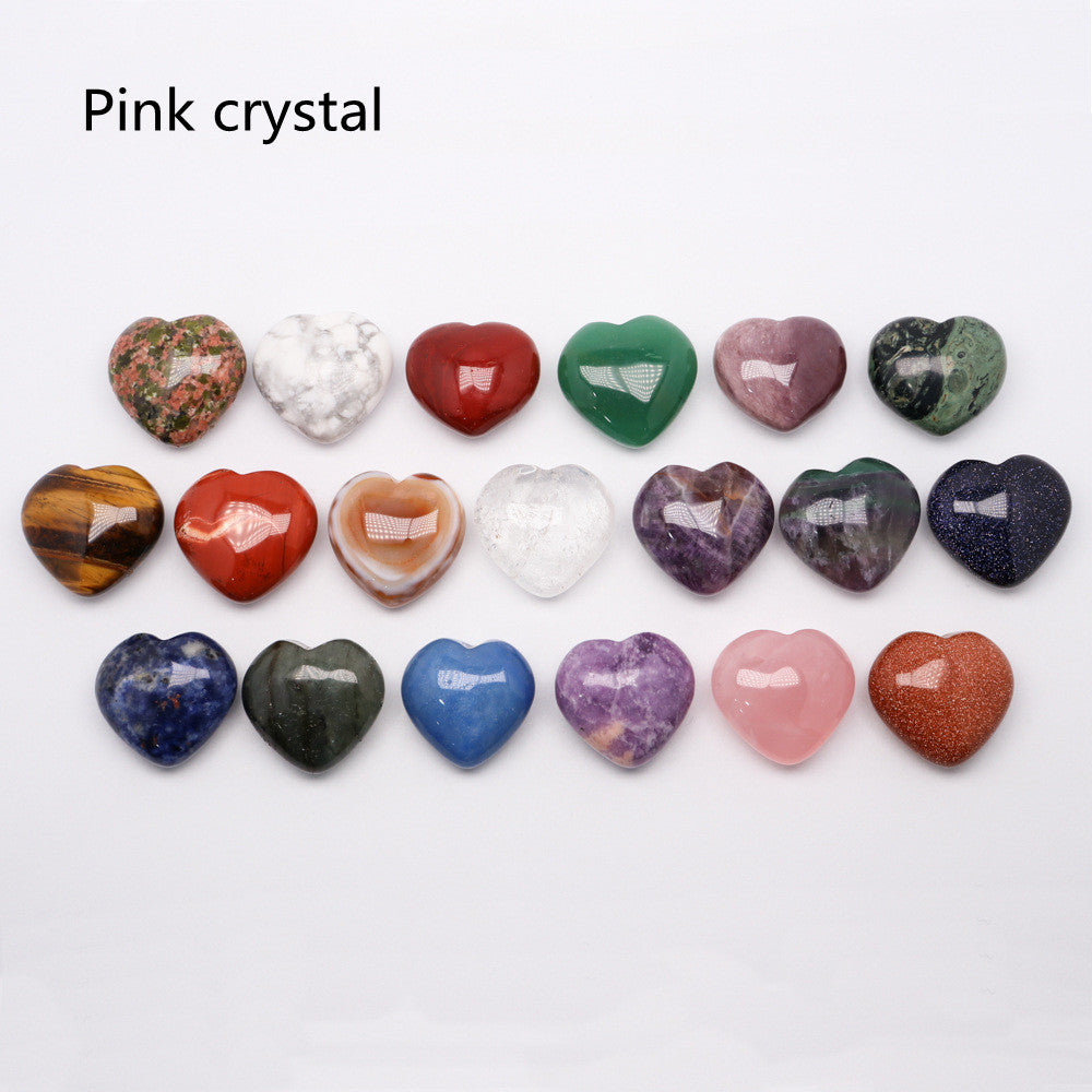 Small Crystal Gemstone Heart - Pocket Stone