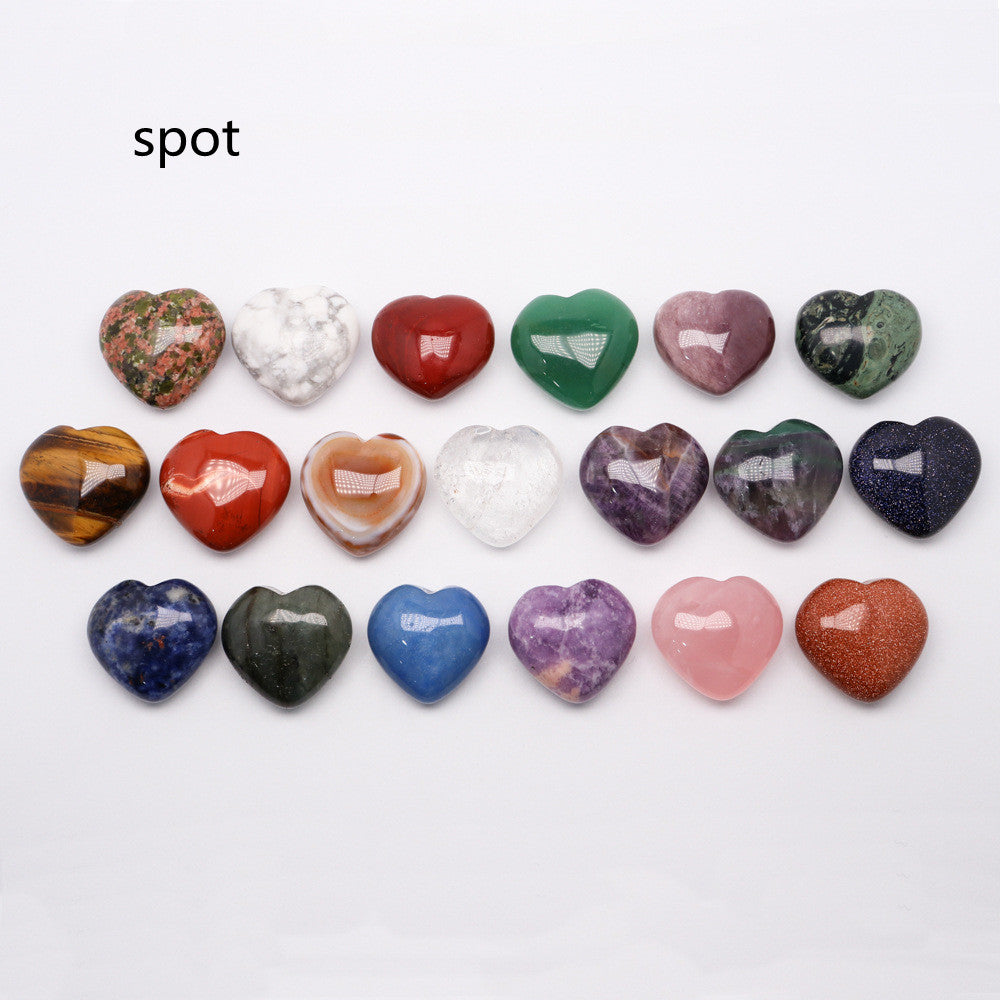 Small Crystal Gemstone Heart - Pocket Stone