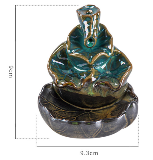 Folium Nelumbinis Backflow Incense Burner Decoration