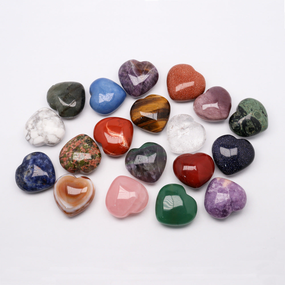 Small Crystal Gemstone Heart - Pocket Stone