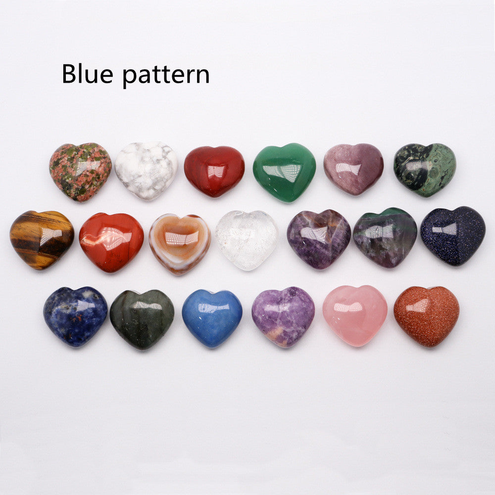 Small Crystal Gemstone Heart - Pocket Stone