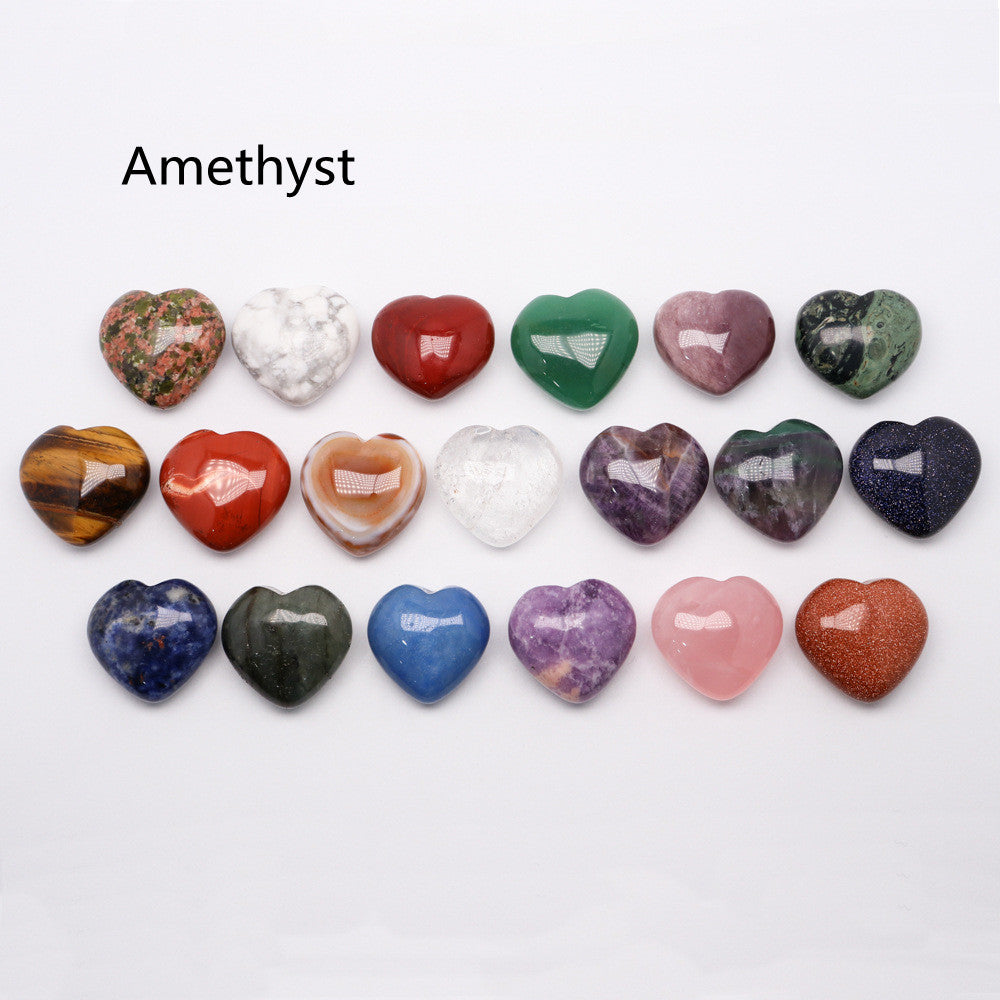 Small Crystal Gemstone Heart - Pocket Stone