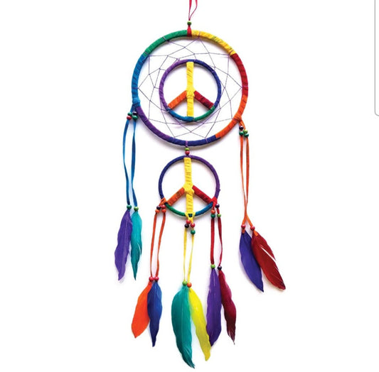 Peace Sign Colorful Dreamcatcher