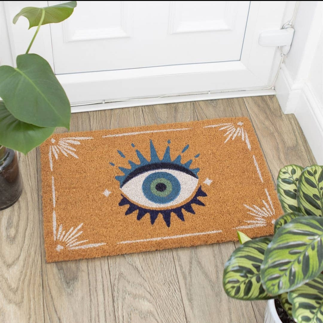 Positive Vibes Only, Moon Phase, Mushroom Botanical, Evil Eye Doormat Home Decor