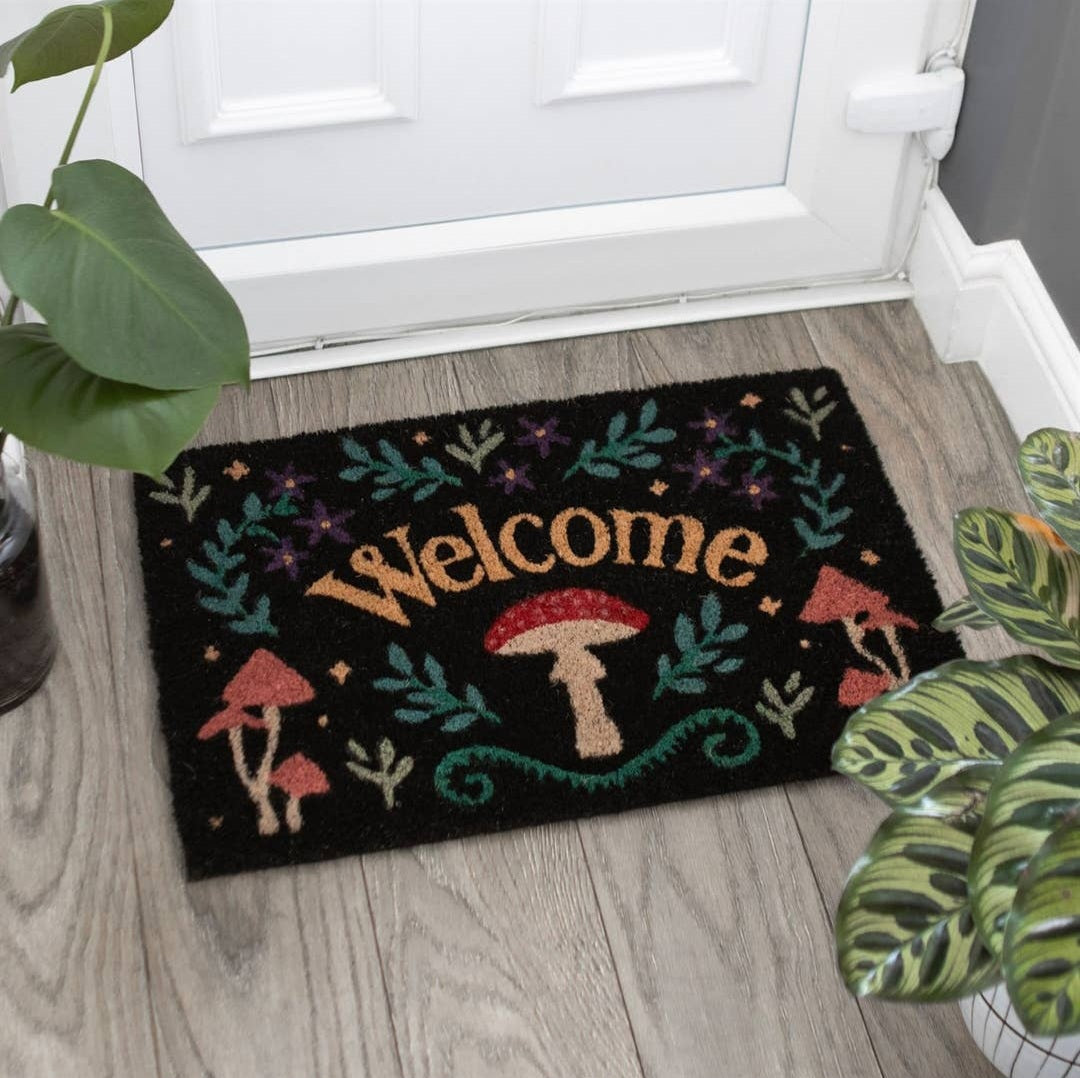 Positive Vibes Only, Moon Phase, Mushroom Botanical, Evil Eye Doormat Home Decor