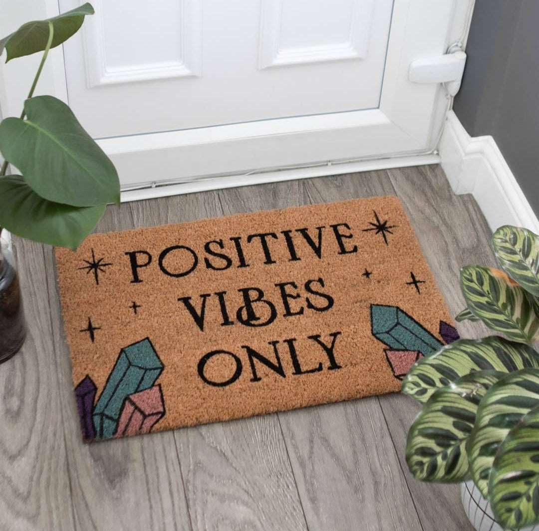 Positive Vibes Only, Moon Phase, Mushroom Botanical, Evil Eye Doormat Home Decor