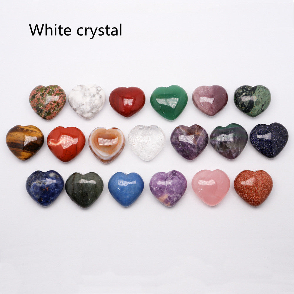 Small Crystal Gemstone Heart - Pocket Stone