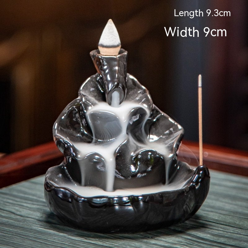 Folium Nelumbinis Backflow Incense Burner Decoration