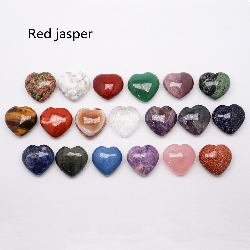 Small Crystal Gemstone Heart - Pocket Stone